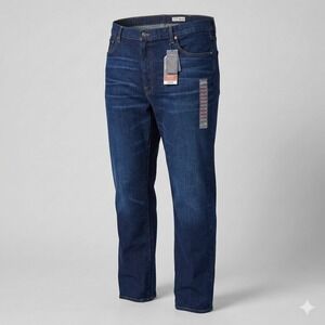 Cremieux Relaxed Fit Jeans Mens 44x34 Dark Wash Stretch Denim NWT New $69.50